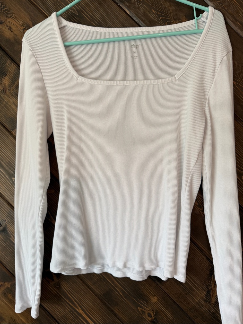 Ribbed square neck top